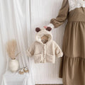 Plush Thickened Warm Bear Ears Toddler Coat